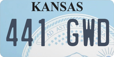 KS license plate 441GWD