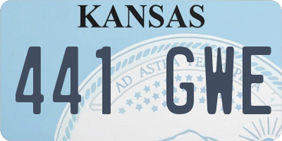 KS license plate 441GWE
