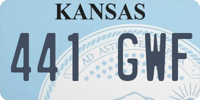 KS license plate 441GWF