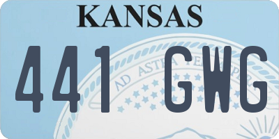KS license plate 441GWG