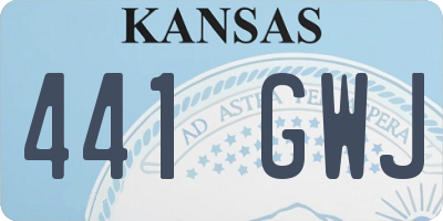 KS license plate 441GWJ