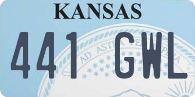 KS license plate 441GWL
