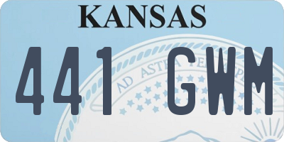 KS license plate 441GWM