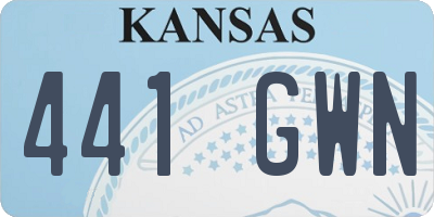 KS license plate 441GWN