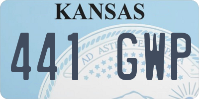 KS license plate 441GWP