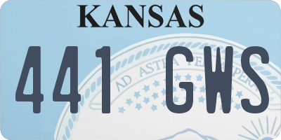 KS license plate 441GWS