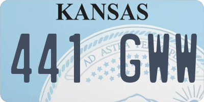 KS license plate 441GWW