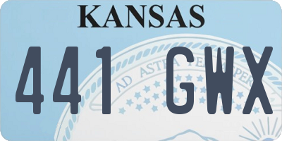 KS license plate 441GWX