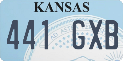 KS license plate 441GXB