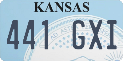 KS license plate 441GXI