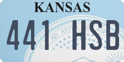 KS license plate 441HSB