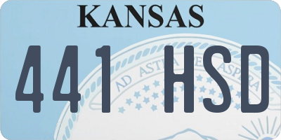 KS license plate 441HSD