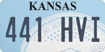 KS license plate 441HVI