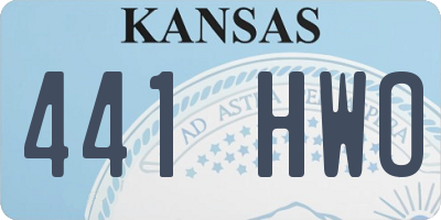 KS license plate 441HWO