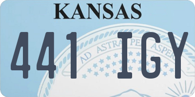 KS license plate 441IGY