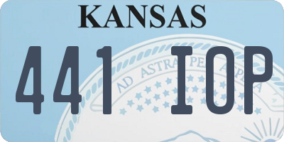 KS license plate 441IOP