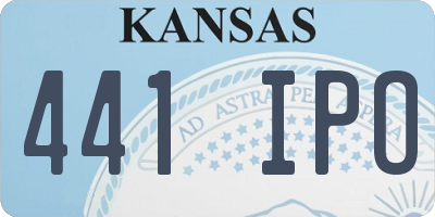 KS license plate 441IPO