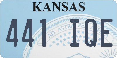 KS license plate 441IQE