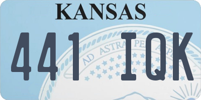 KS license plate 441IQK