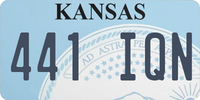 KS license plate 441IQN