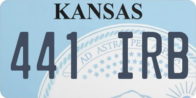 KS license plate 441IRB