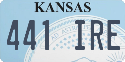 KS license plate 441IRE