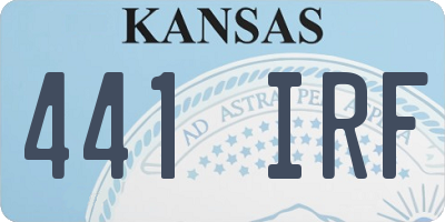 KS license plate 441IRF