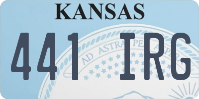 KS license plate 441IRG