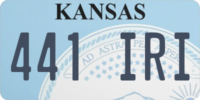 KS license plate 441IRI