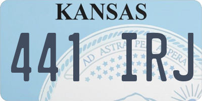 KS license plate 441IRJ