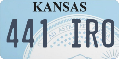 KS license plate 441IRO