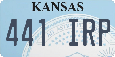 KS license plate 441IRP