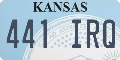 KS license plate 441IRQ