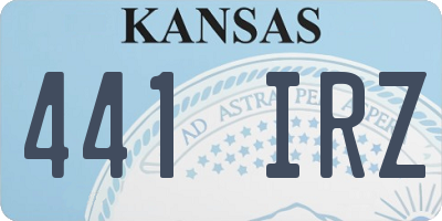 KS license plate 441IRZ