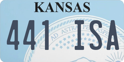 KS license plate 441ISA