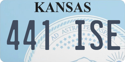 KS license plate 441ISE