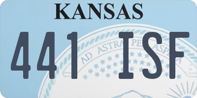 KS license plate 441ISF