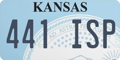 KS license plate 441ISP