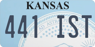 KS license plate 441IST