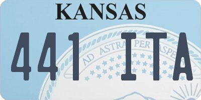 KS license plate 441ITA