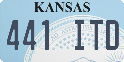 KS license plate 441ITD