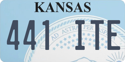 KS license plate 441ITE