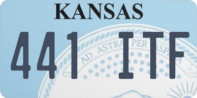 KS license plate 441ITF