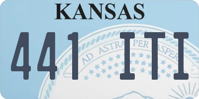 KS license plate 441ITI