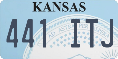 KS license plate 441ITJ