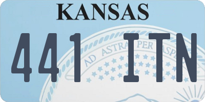 KS license plate 441ITN