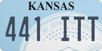KS license plate 441ITT