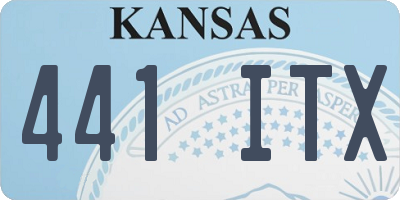 KS license plate 441ITX