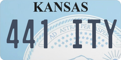 KS license plate 441ITY