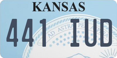 KS license plate 441IUD